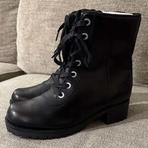 Harley-Davidson Black Leather Lace-Up Riding Boots - Women’s 9.5